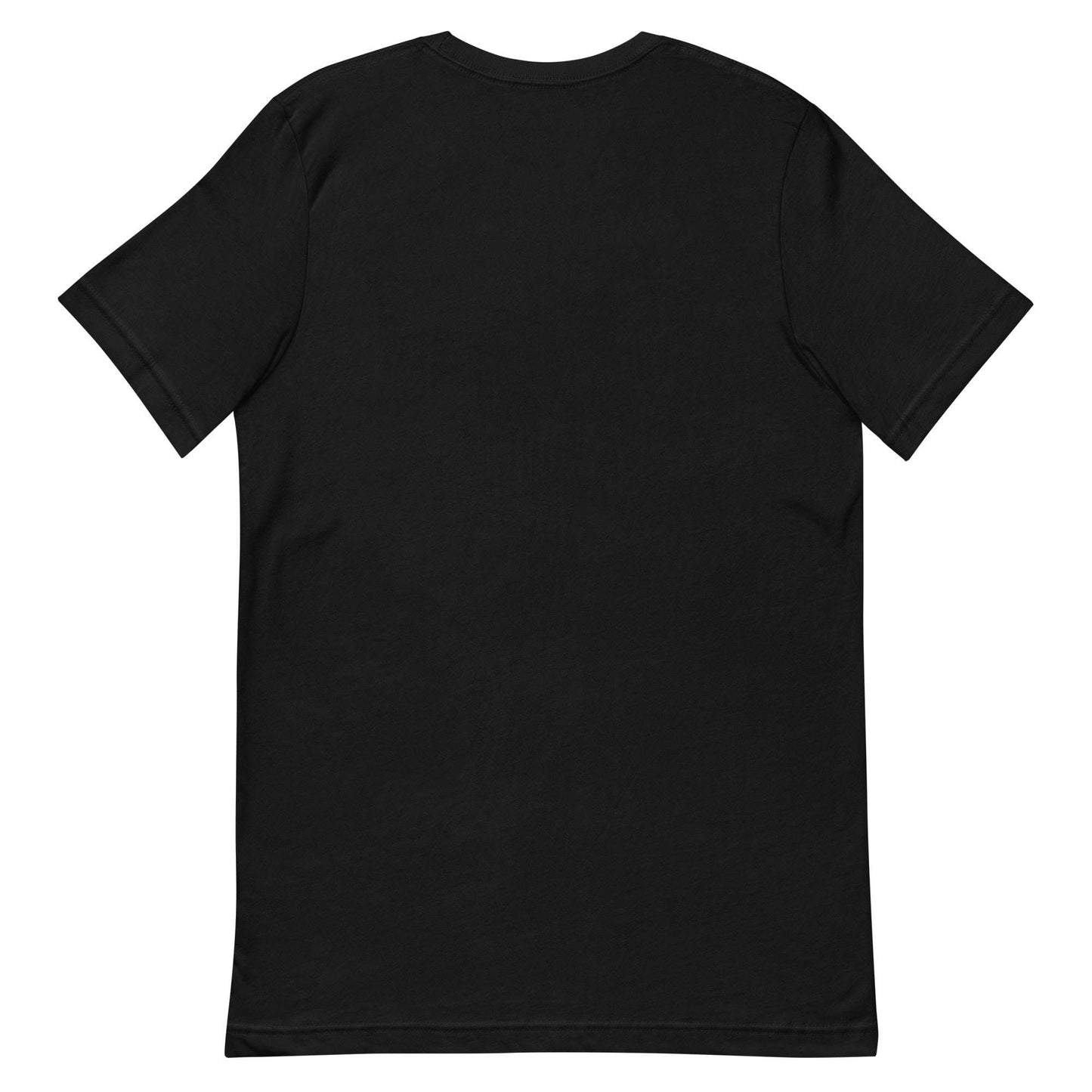 Black ELEVARE T-SHIRT, 100% cotton, basic design, back view.