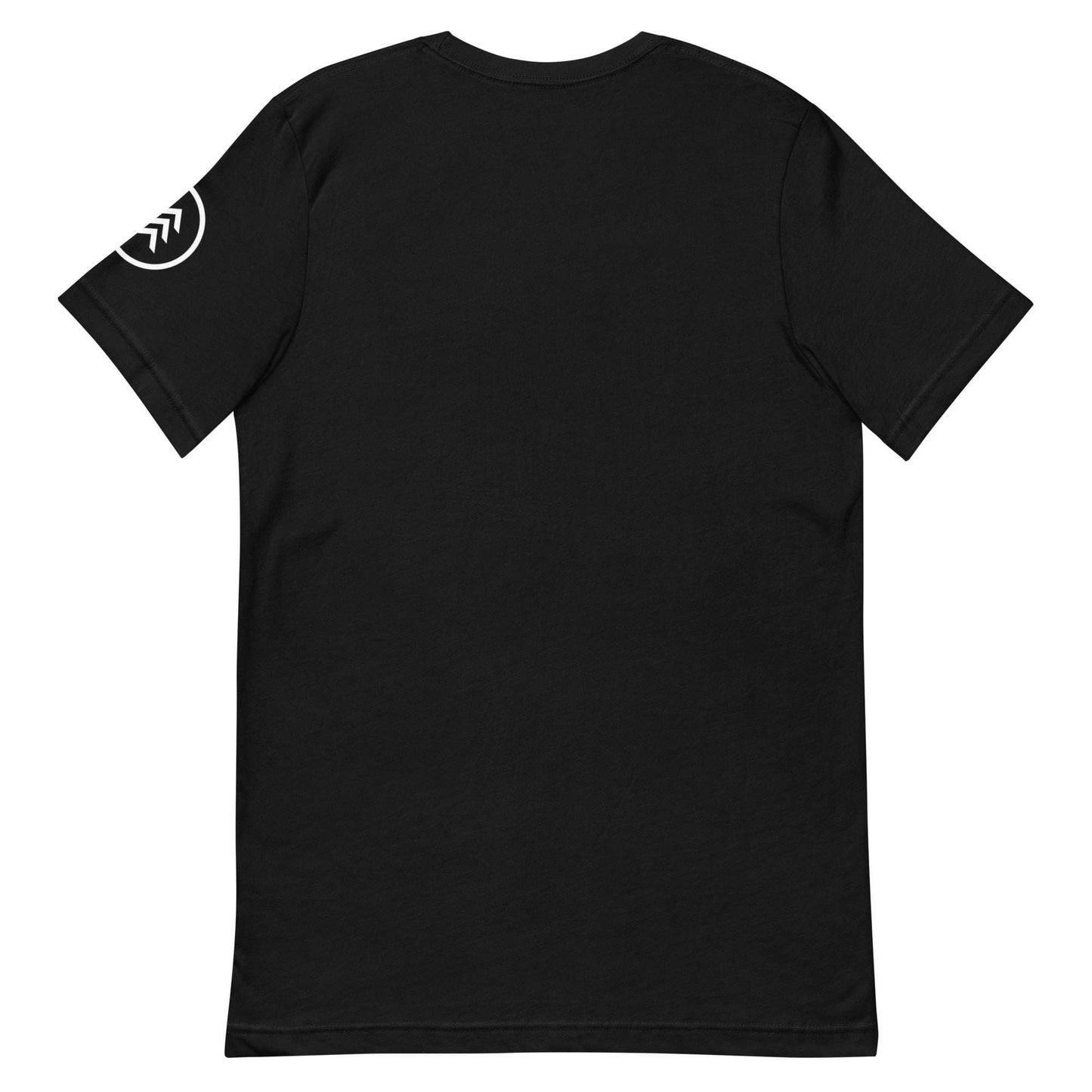 Black Elevare Sleeve T-Shirt with logo detail on the sleeve, 100% cotton.